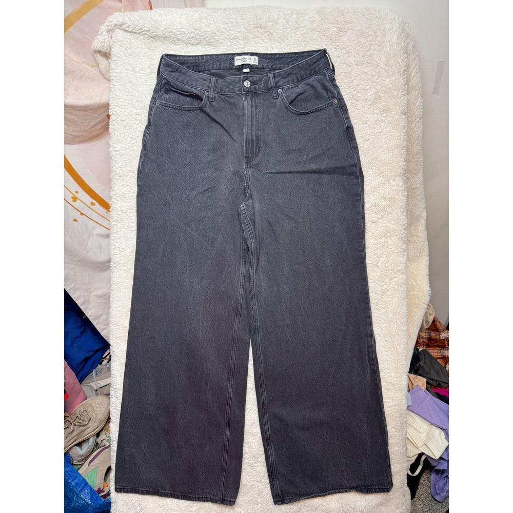 Abercrombie & Fitch Jeans Womens 31 Long Curve Love Wide Leg High Rise Excellent